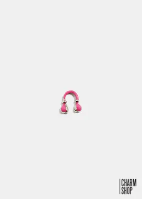 Pink Headphones Locket Charm