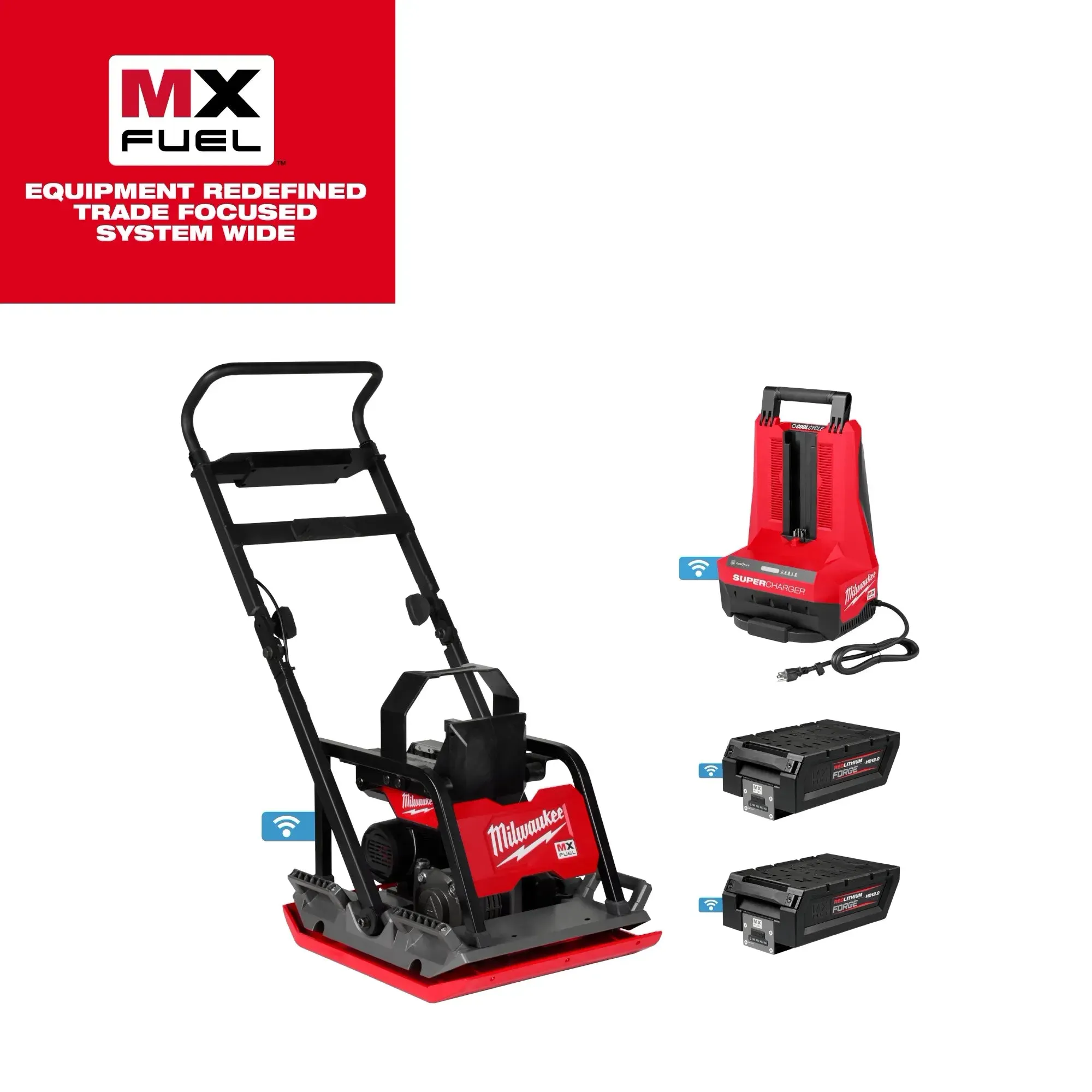 Plate Compactor Kit - Milwaukee MX FUEL™ 20" Plate Compactor Kit, MXF220-2HD