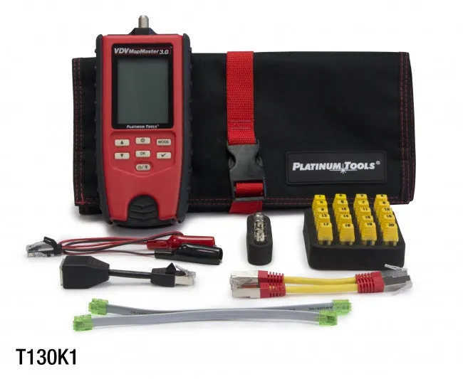 Platinum Tools T130K4 VDV MapMaster 3.0 Network & Coax Cable Mapping Field Kit w/ Durable Case