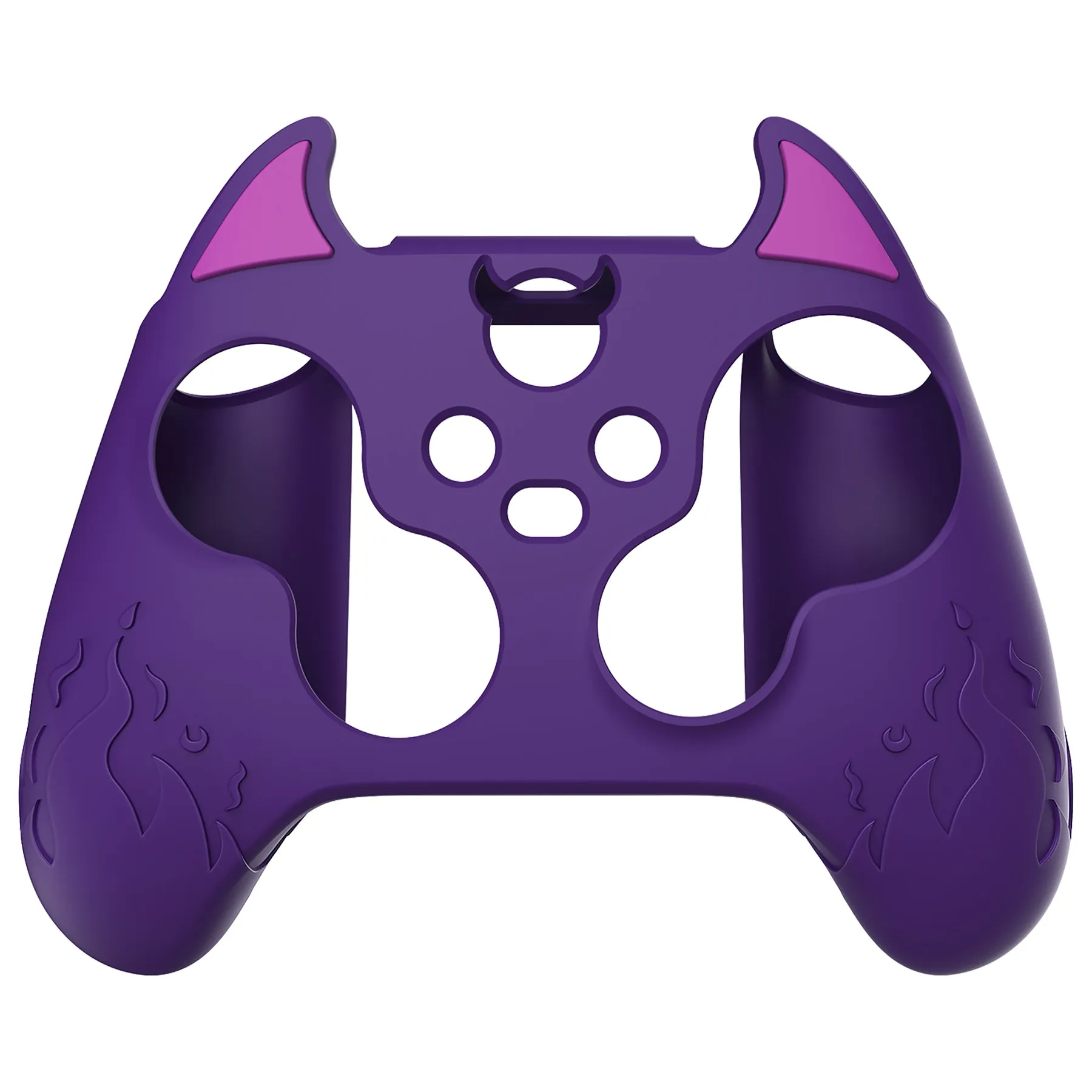 PlayVital Cute Demon Silicone Cover with Thumb Grip Caps for Xbox Series X/S Controller & Xbox Core Wireless Controller - Purple - PUKX3P003