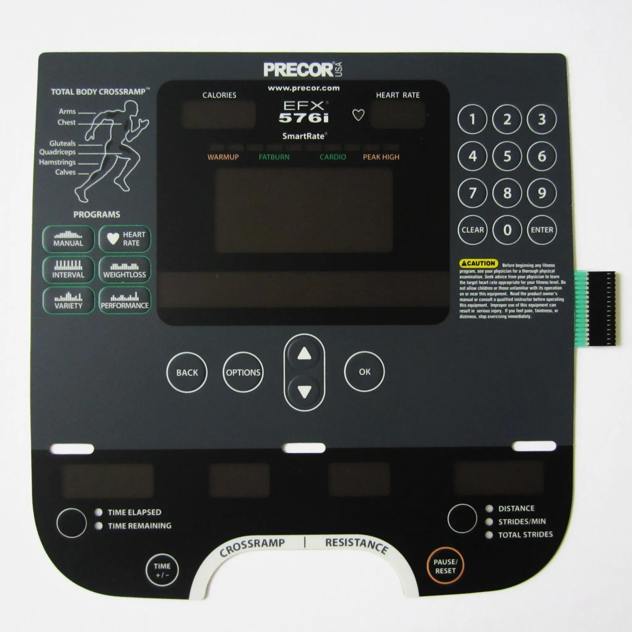 Precor 576i Experience Series Overlay Keypad