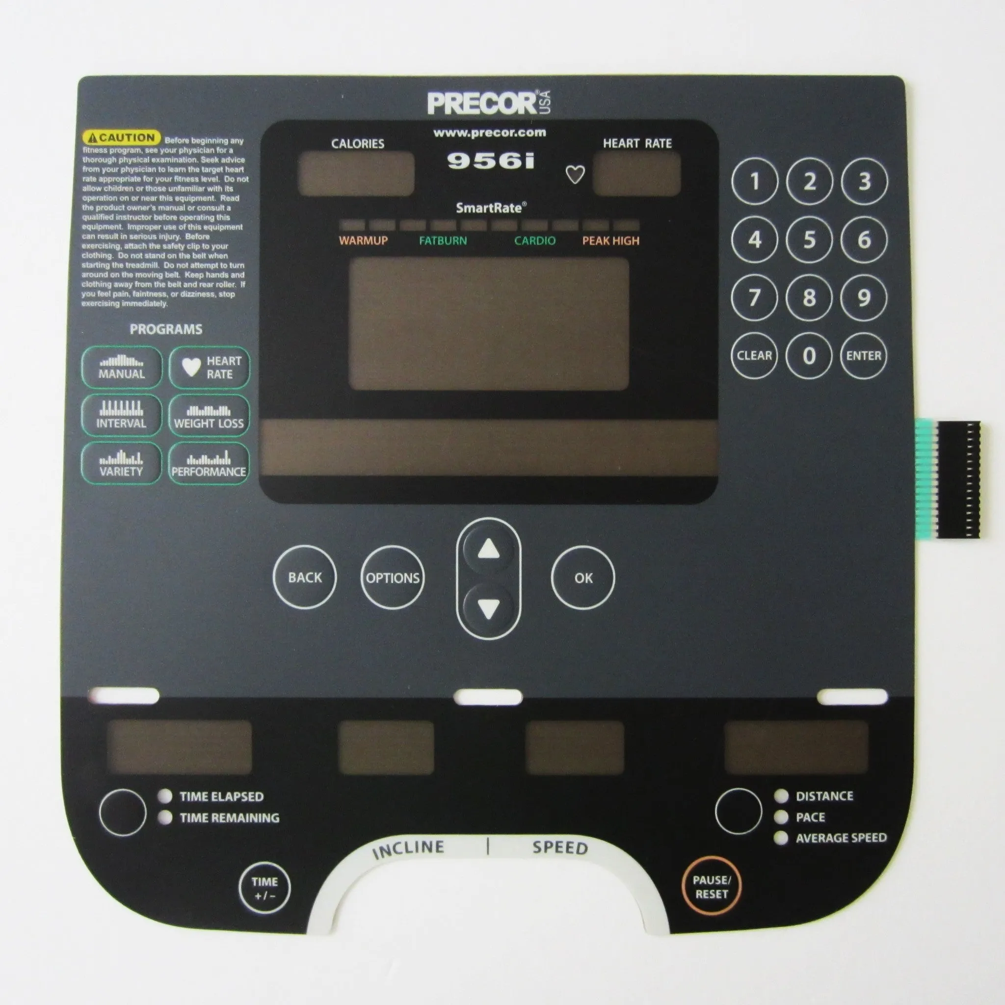 Precor 956i Experience Overlay Keypad