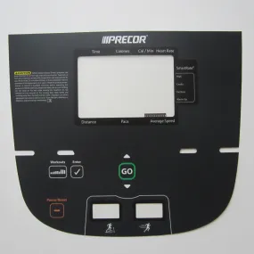 Precor P20 Treadmill Upper Keypad Overlay