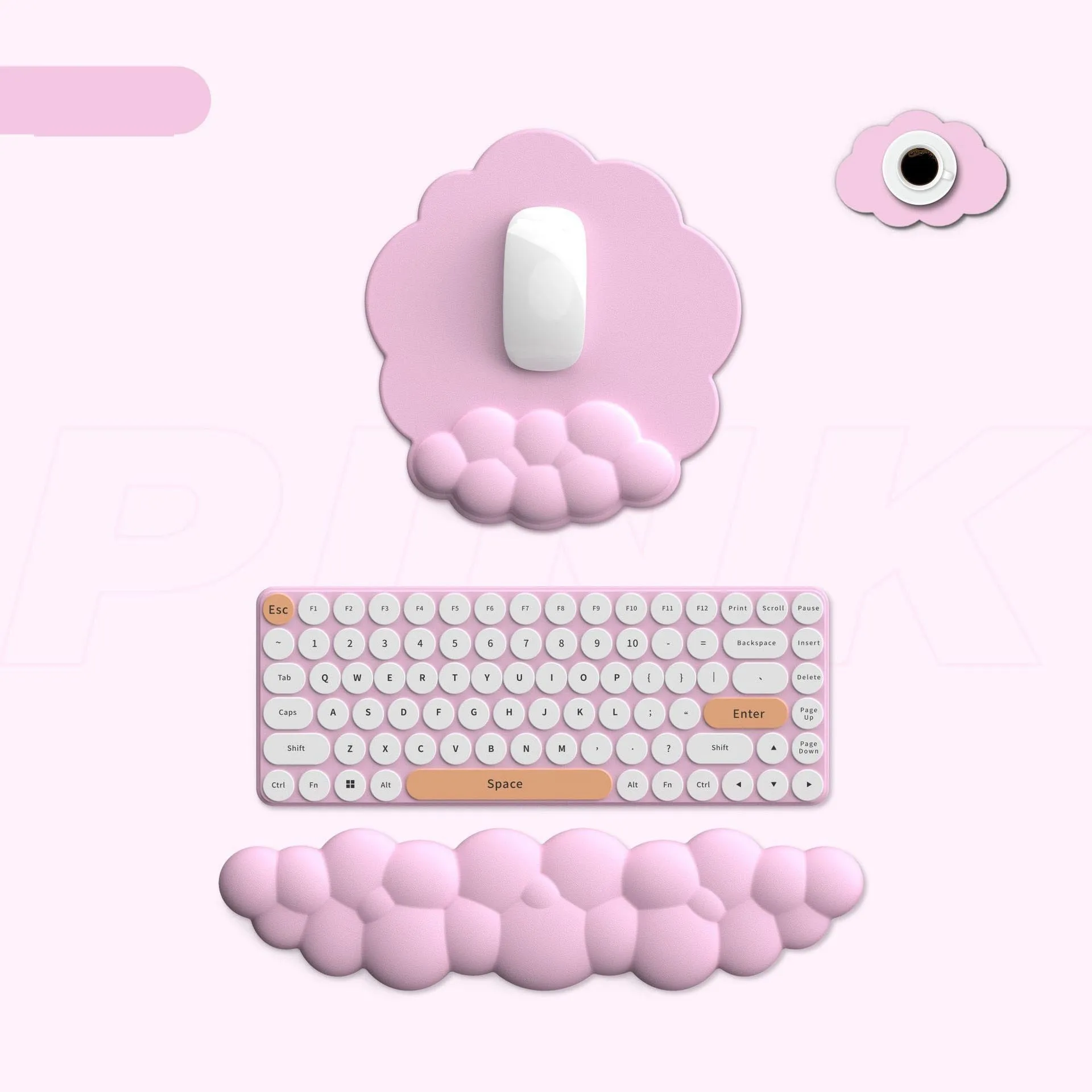 Puffy Cloud Pastel Wrist Rest