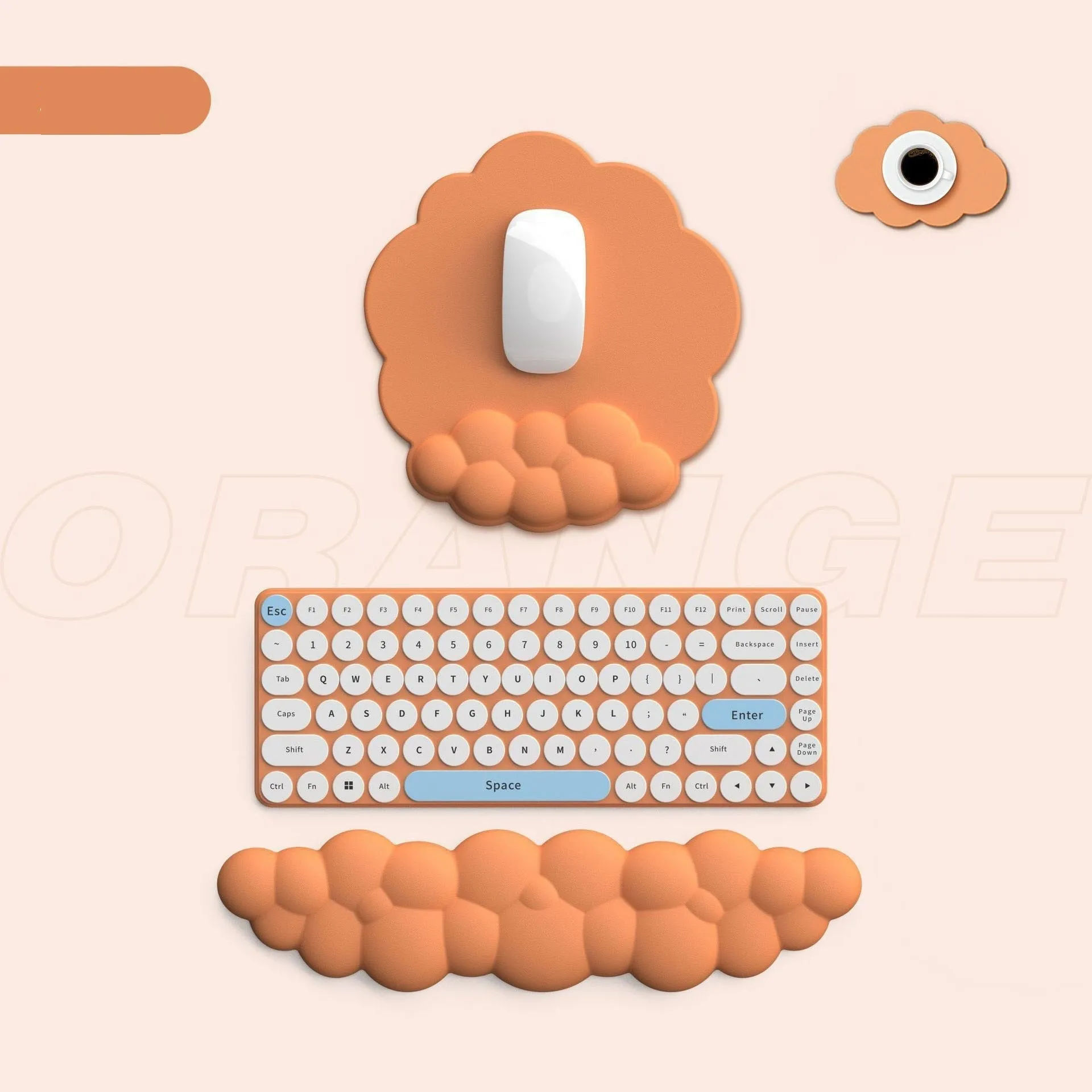 Puffy Cloud Pastel Wrist Rest