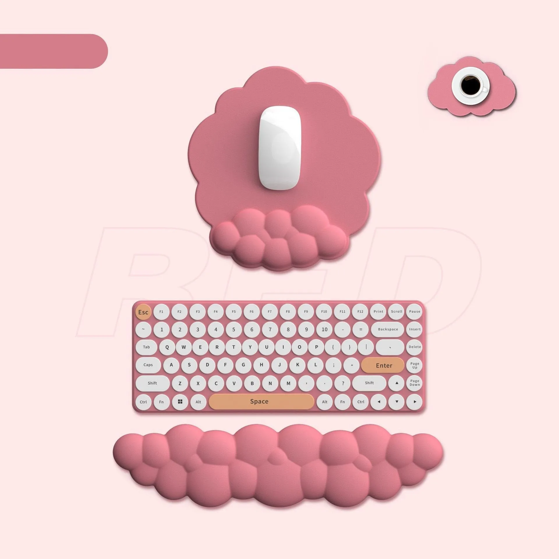 Puffy Cloud Pastel Wrist Rest