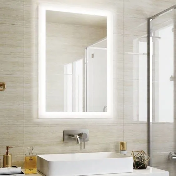 Quality Mirrors Inspire Rectangle Led Bathroom Mirror Wall Mounted - 24 * 18 Inch, Rectangular, Framed