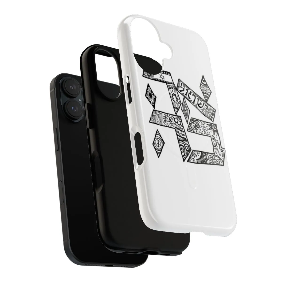 "Hebrew Zentangle Magnetic Tough Phone Cases"