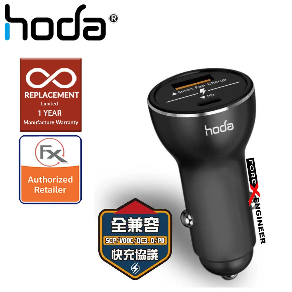 [RACKV2_CLEARANCE] HODA Dual Smart Fast Car Charger UQC3.0 PD (Type-C-36W) - (Barcode : 4713381512982 )