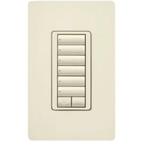 RadioRA 2 6-Button with Raise/Lower Keypad with LED Dimmer, Light Almond