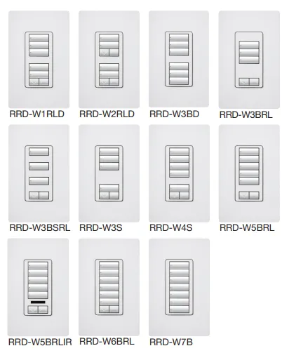 RadioRA 2 Wall-mount Designer Keypads (Dual group with 1 Raise/Lower)