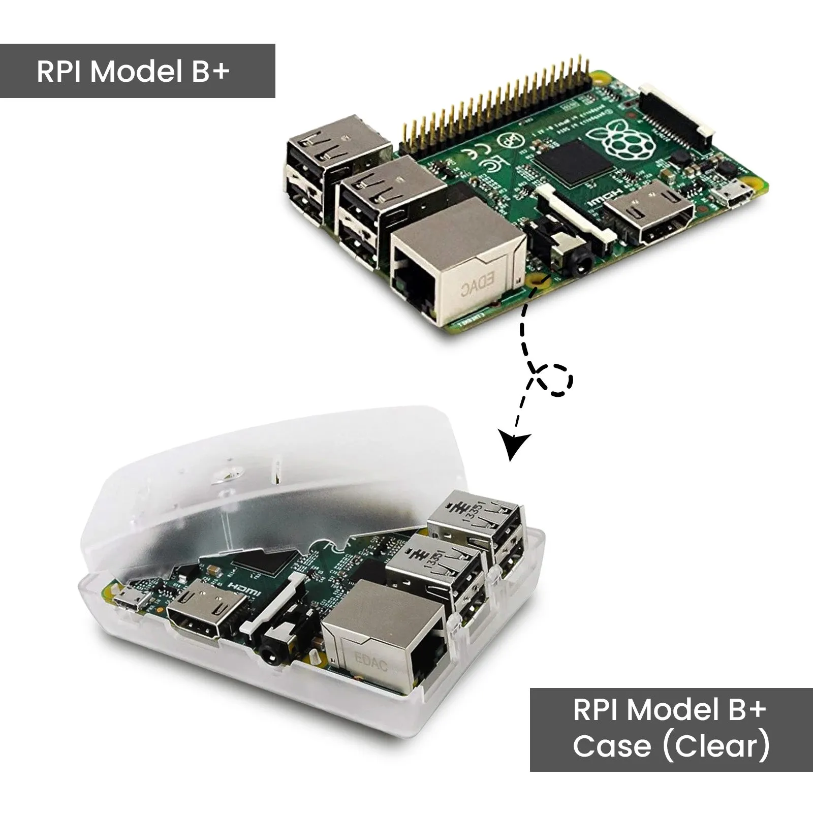 Raspberry Pi Model B  Clear Case