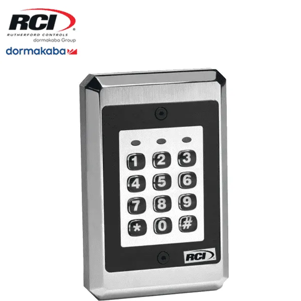 RCI 9212ILW Illuminated Keypad for Single Gang Flush Mount Applications - Interior/Exterior