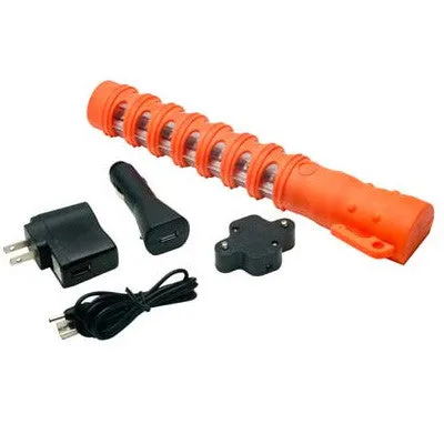 Rechargeable LED Baton Road Flare Orange - Ultra Bright