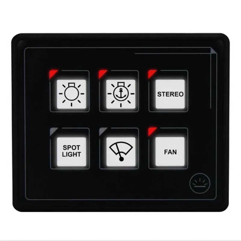 RELAXN Digital Membrane Touch Control Panel - 6 Switch