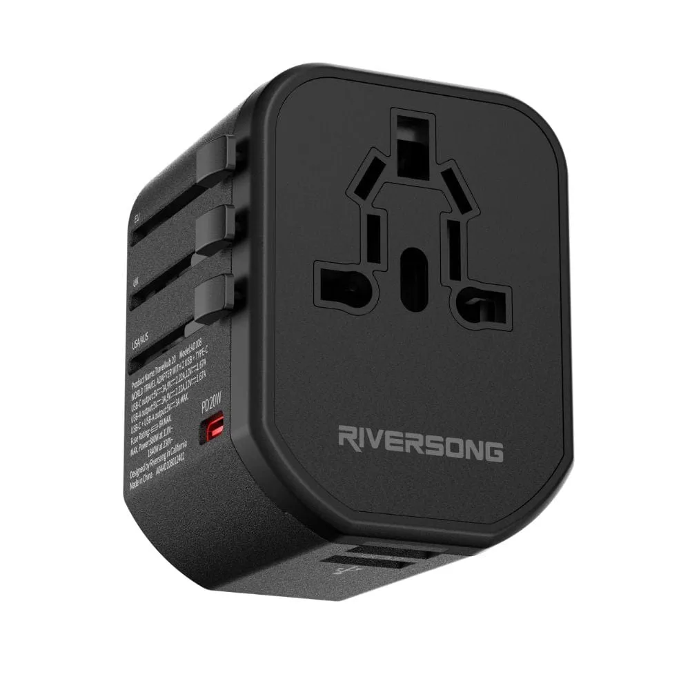 Riversong 4-in-1 20W Universal Travel Adapter (Charger) - AD108