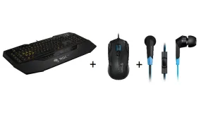 ROCCAT High Performance Gaming Keyboard   Mouse   In-Ear Headset Bundle (Refurbished) - Ships Quick!