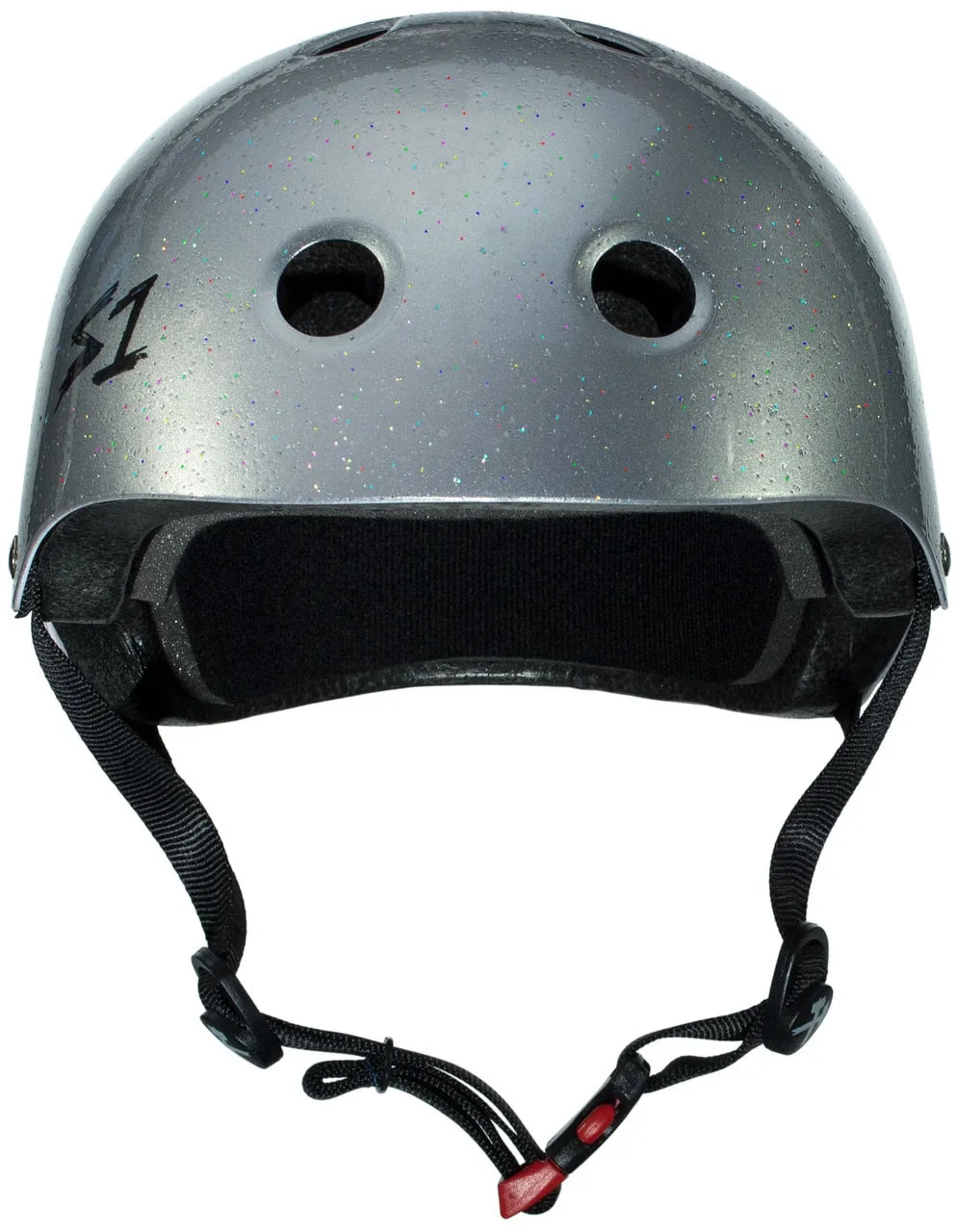 S1 Mini Lifer Helmet - Silver Gloss Glitter