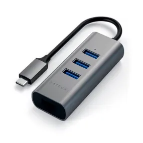 Satechi 2-in-1 USB-C Hub / Ethernet Port   3 x USB 3.0 - Space Grey