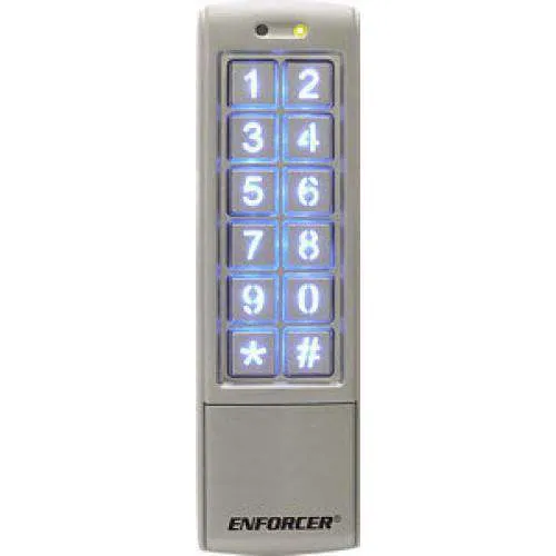 Seco-Larm - Access Control Digital Keypad - 1010 Users - Mullion Style - Weatherproof - Built-In PROX Card Reader - Outdoor