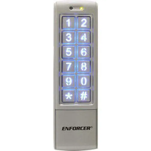 Seco-Larm - Access Control Digital Keypad - 1010 Users - Mullion Style - Weatherproof - Multi-colored Status LEDs