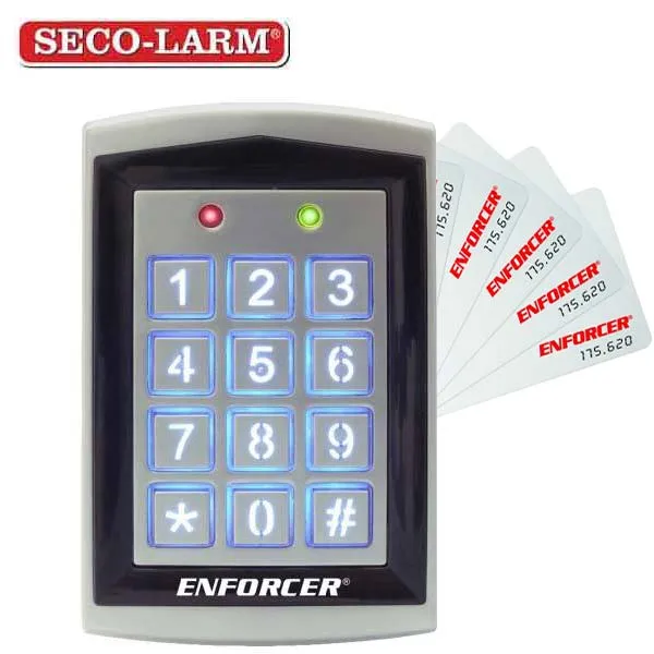 Seco-Larm - Access Control Digital Keypad - 1010 Users - Weatherproof - Sealed Housing - w/ PROX Card Reader - Outdoor