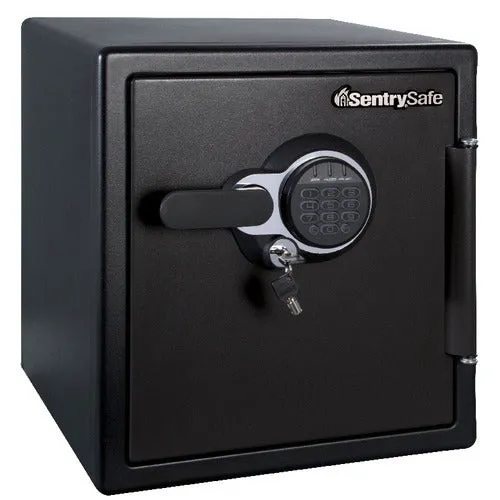 Sentry® Safe SFW123GTC Fire Water Safe, Digital Lock w/ Backlit Keypad/Dual Key, Tray, Bolt Down Kit, Light, 1.2 cu. ft.