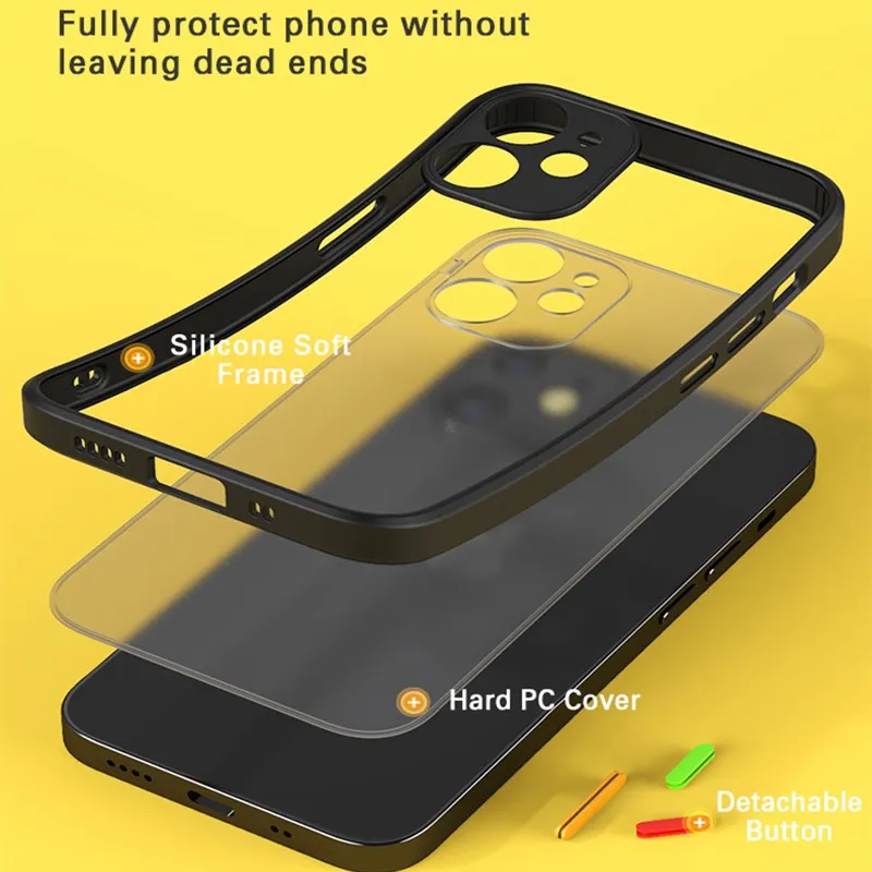 Shockproof Matte Silicone Bumper Phone Case For iPhone - 16, 16 Pro, 16 Plus, 16 Pro Max