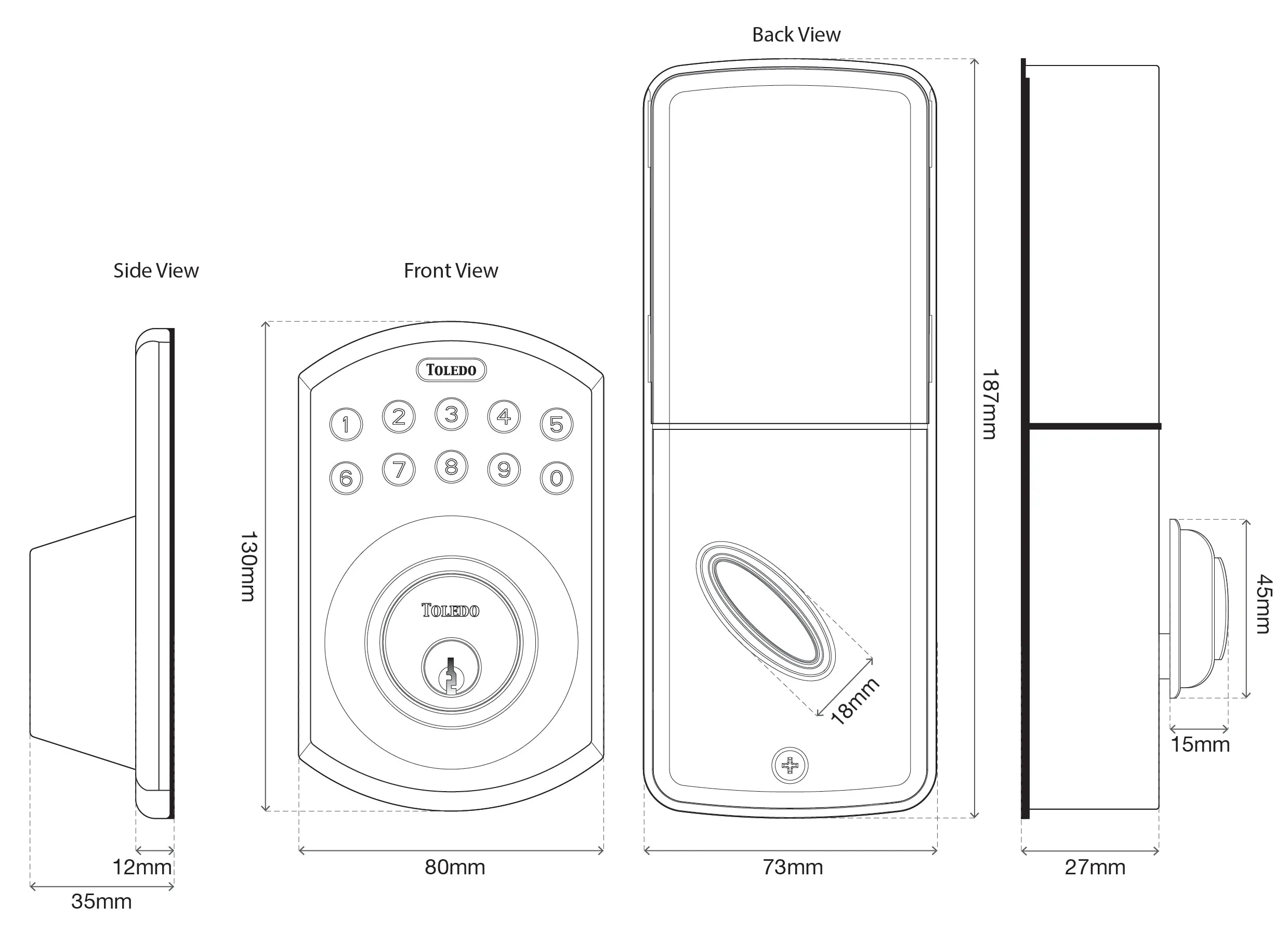 Single Cylinder / Electronic Deadbolt / CV180E