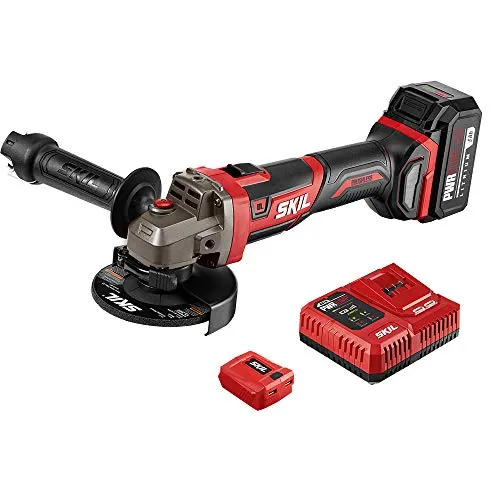 SKIL PWR CORE 20V 4-1/2 In. Angle Grinder Kit with 2.0Ah Lithium Battery