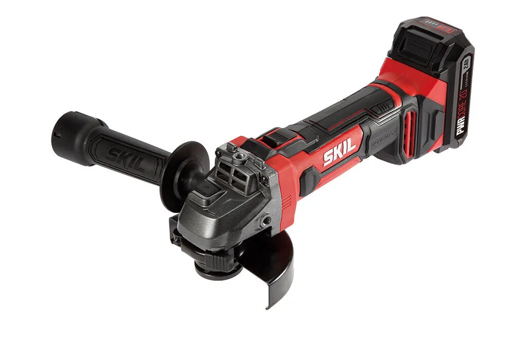 SKIL PWR CORE 20V 4-1/2 In. Angle Grinder Kit with 2.0Ah Lithium Battery