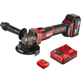 SKIL PWR CORE 20V 4-1/2 In. Angle Grinder Kit with 2.0Ah Lithium Battery