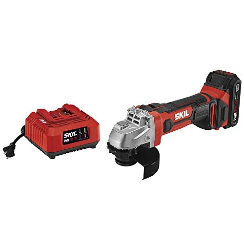 SKIL PWR CORE 20V 4-1/2 In. Angle Grinder Kit with 2.0Ah Lithium Battery