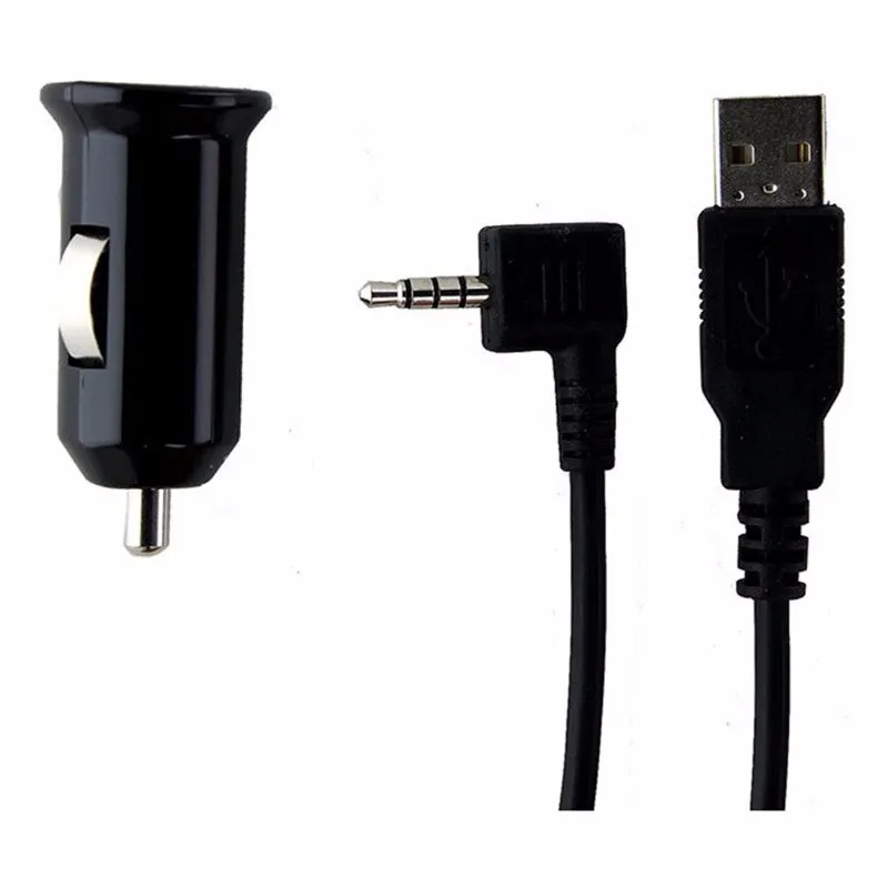 Sonim Car Charging Adapter and Coiled USB to Aux Charging Cable - Black