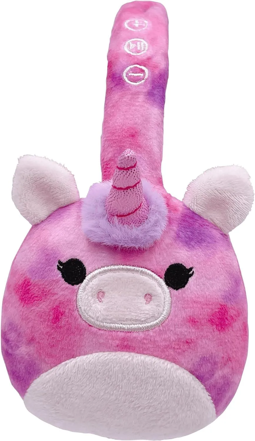 Squishmallows Plush Bluetooth Headphones with Microphone Lola The Unicorn - HMSQM-BT-LOLA