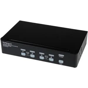 StarTech.com 4 Port High Resolution USB DVI Dual Link KVM Switch with Audio