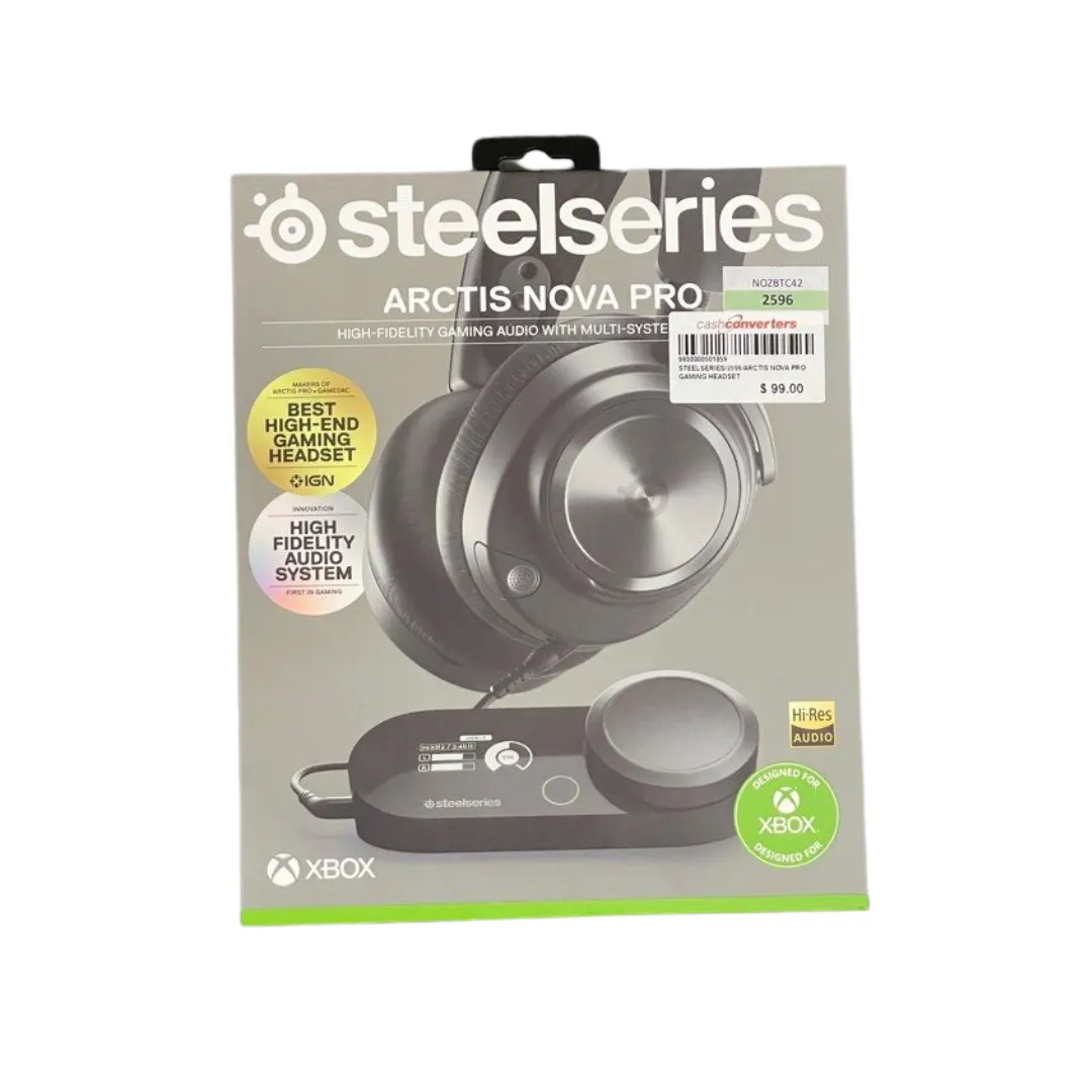 SteelSeries Arctis Nova Pro for Xbox Multi-System Gaming Headset - Premium Hi-Fi Drivers - Hi-Res Audio - 360° Spatial - GameDAC Gen 2 - Quad-DAC - ClearCast Gen 2 Mic - Xbox, PC, PS5, PS4, Switch