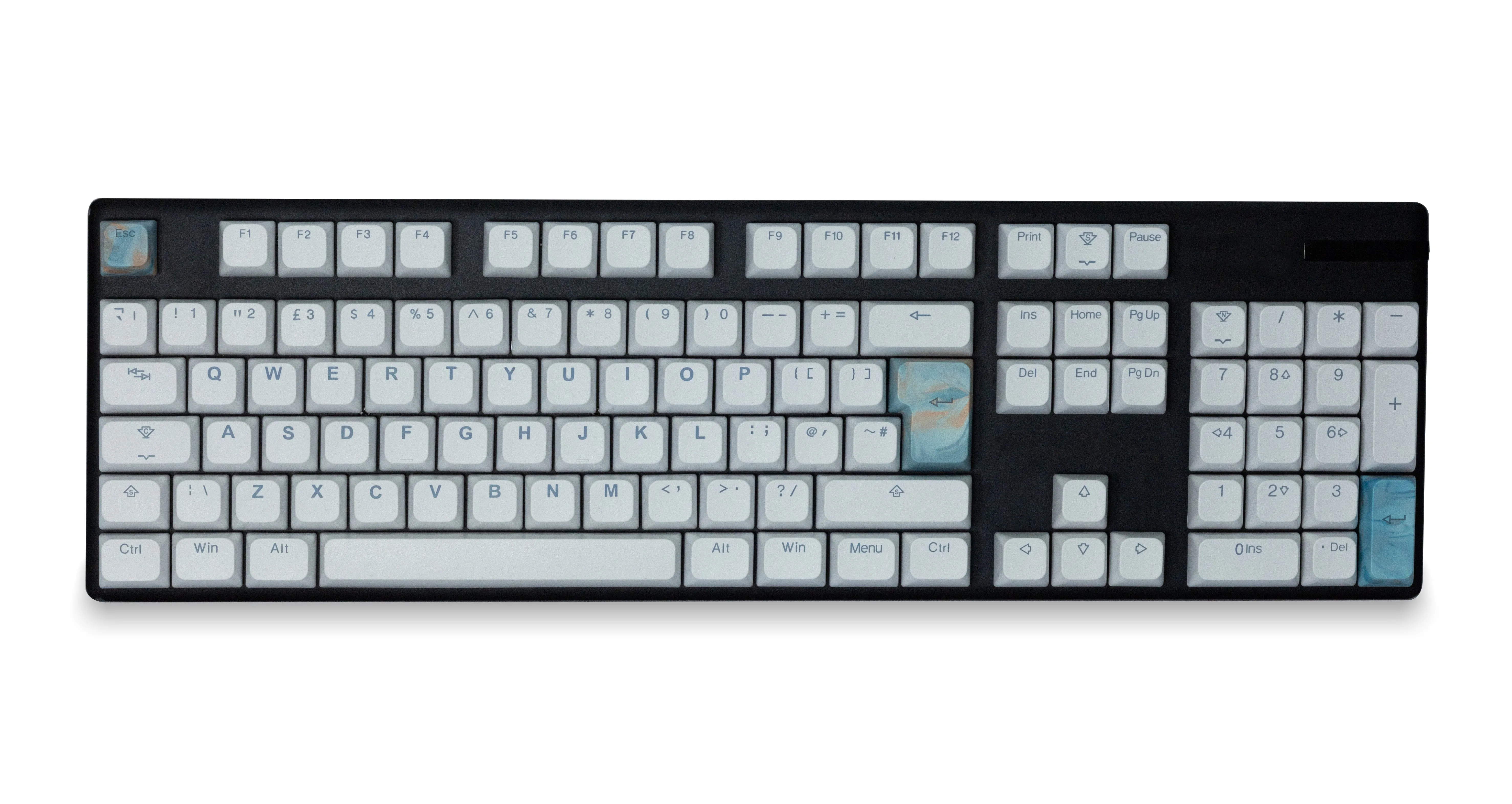 Tai-Hao BOBO Uniform Profile Backlit Doubleshot Keycap Set - Coastal Blue