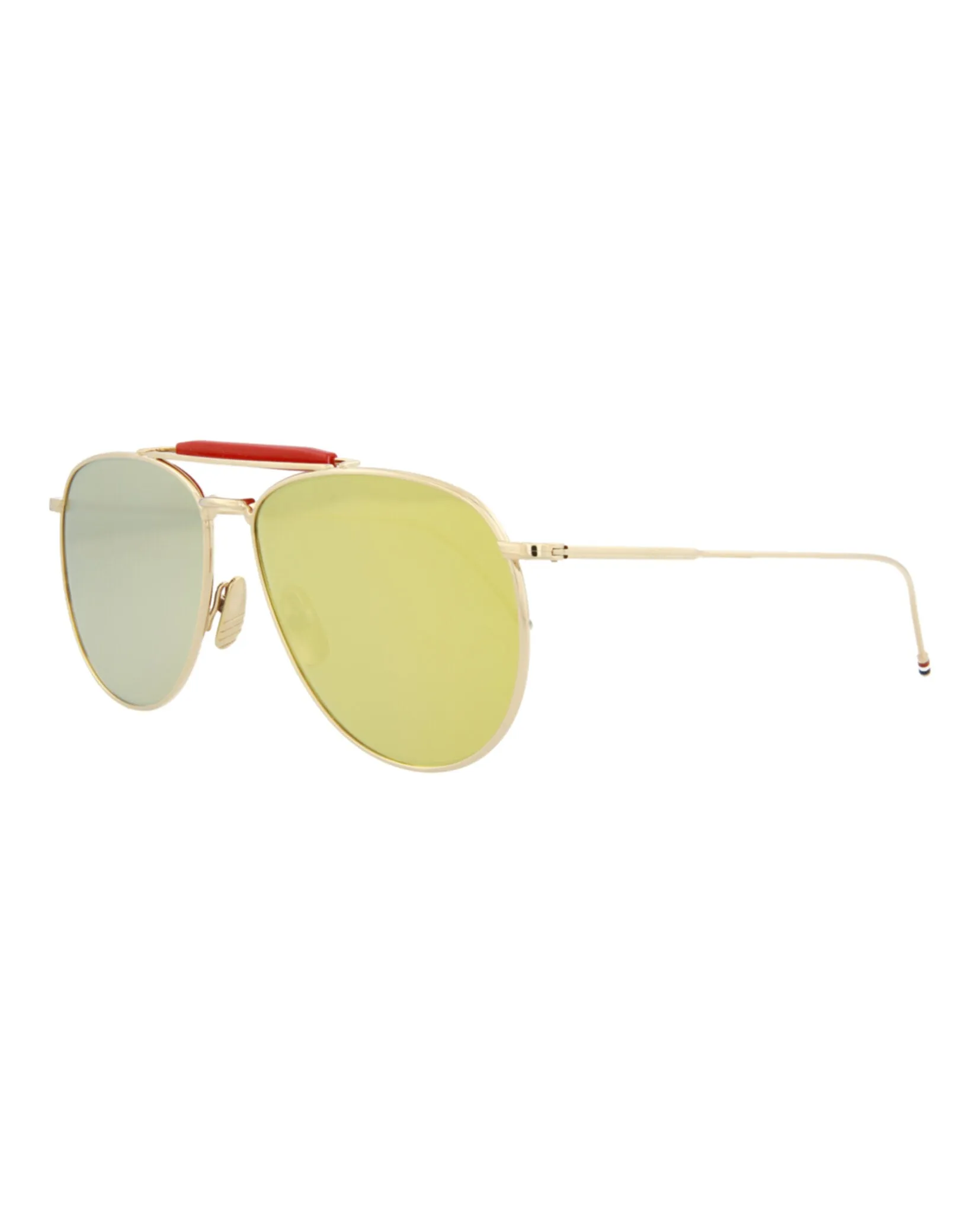 Thom Browne Aviator-Frame Metal Sunglasses