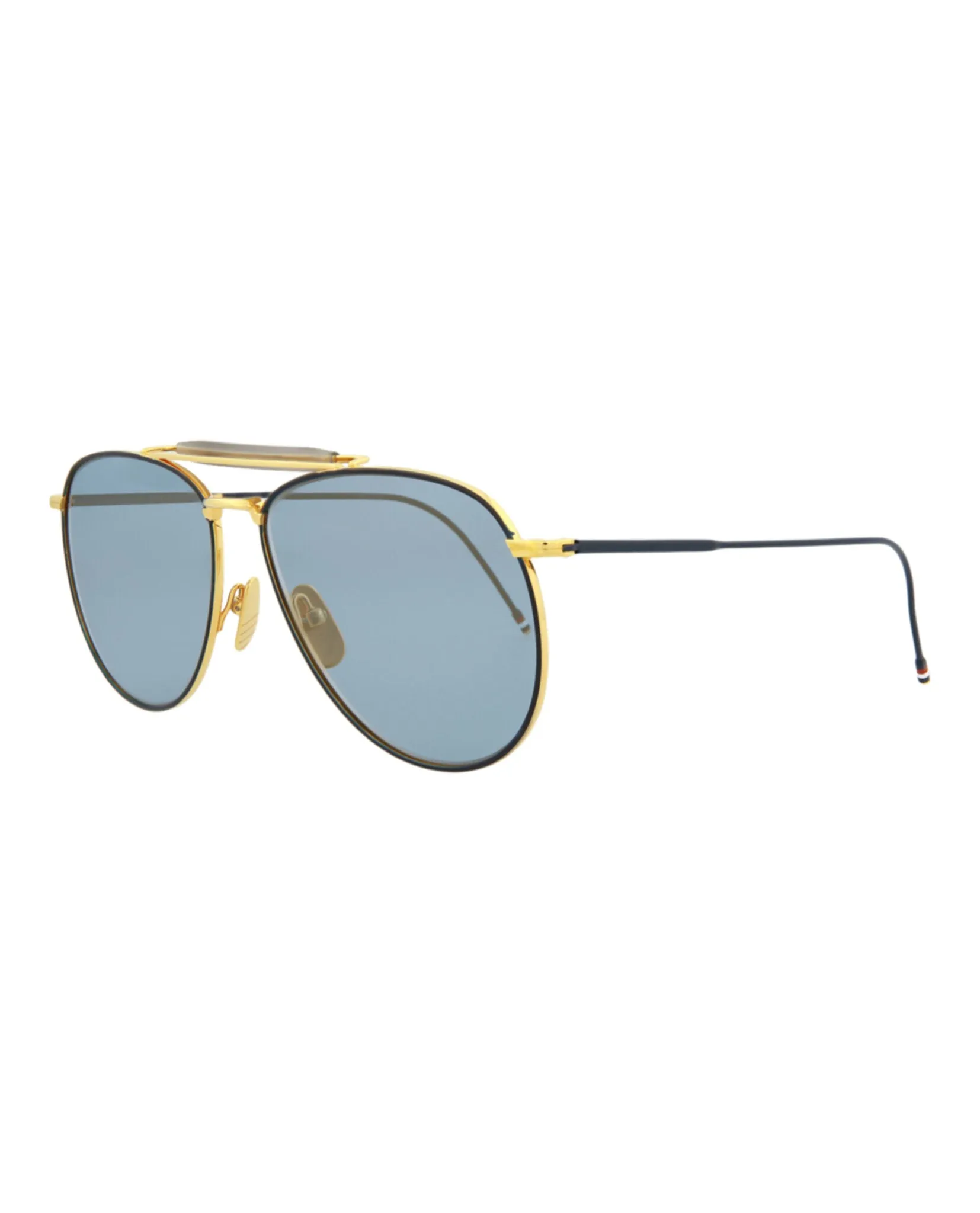 Thom Browne Aviator-Frame Metal Sunglasses