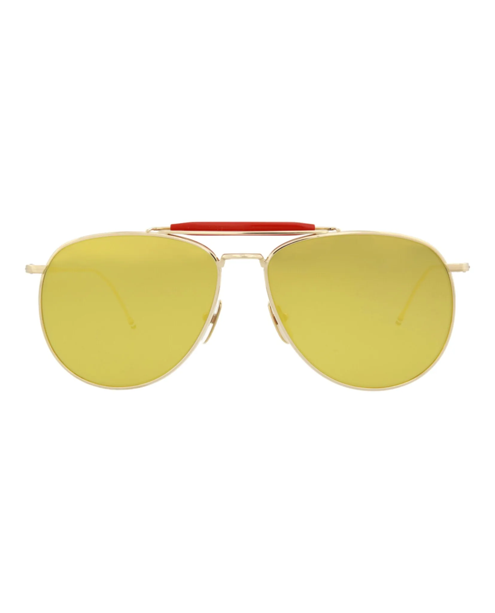 Thom Browne Aviator-Frame Metal Sunglasses