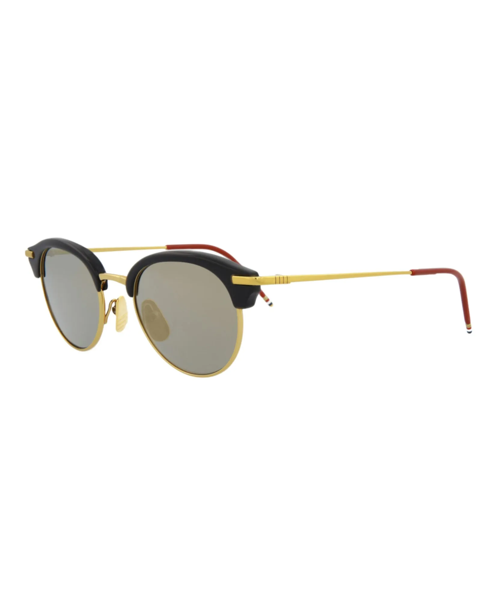 Thom Browne Round-Frame Metal Sunglasses