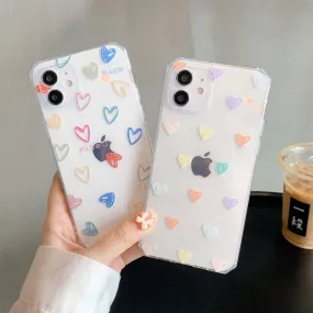 Transparent Heart Protective iPhone Case