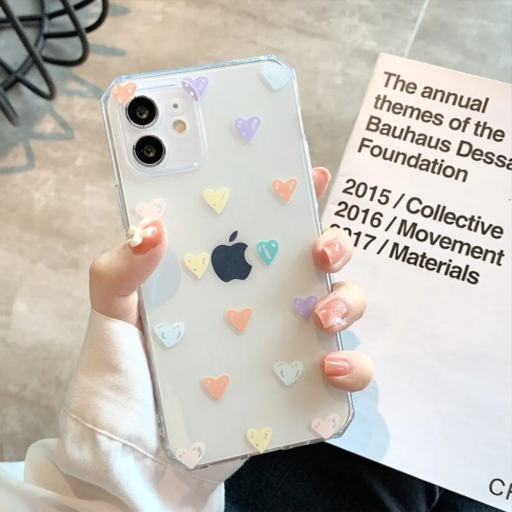 Transparent Heart Protective iPhone Case