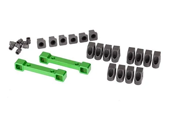 Traxxas Suspension Arm Mounts, Aluminum, Green, 8334G