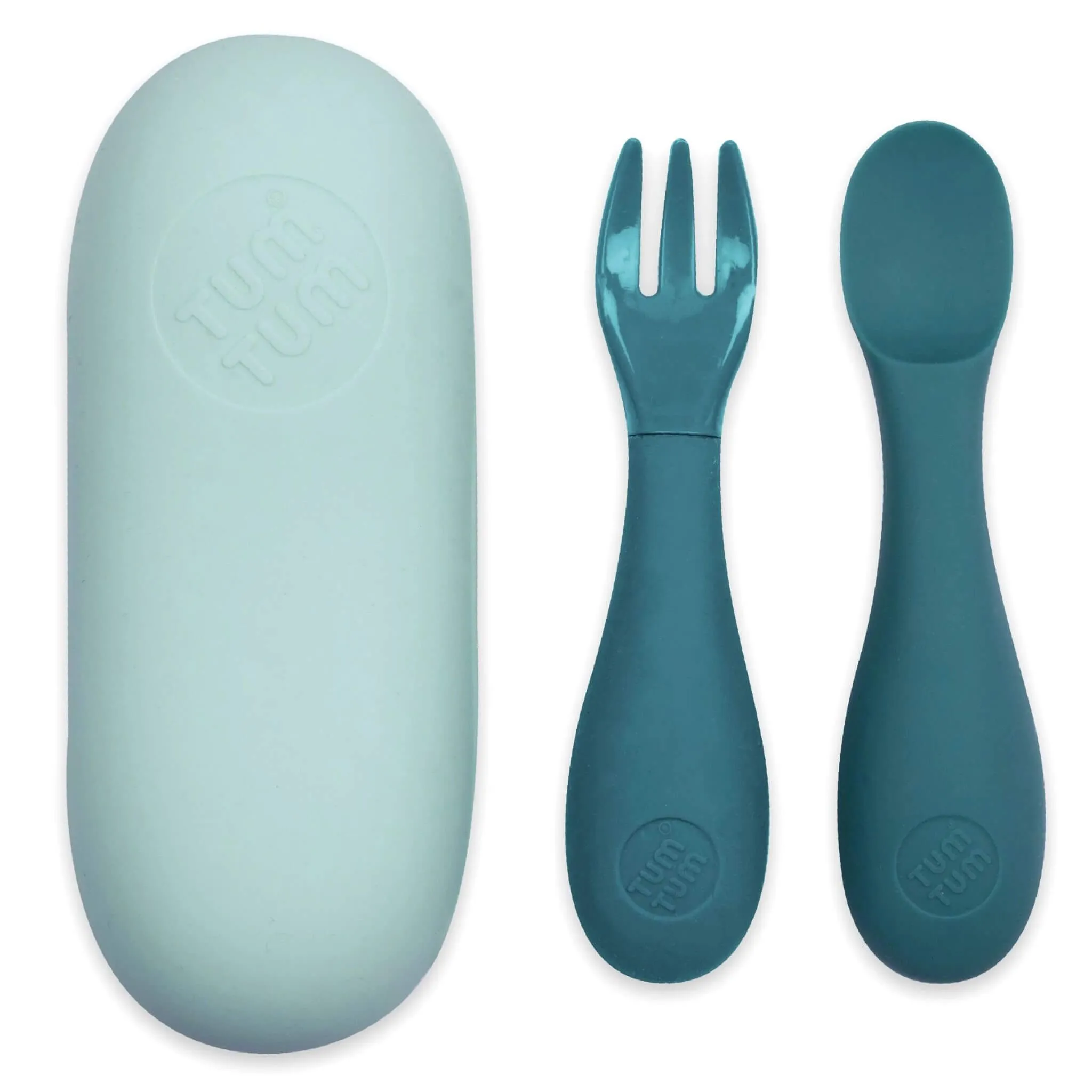 TUM TUM Baby Cutlery Set with Travel Case (Blue)