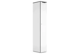 Uniform Melamine Locker White Carcass Single Door