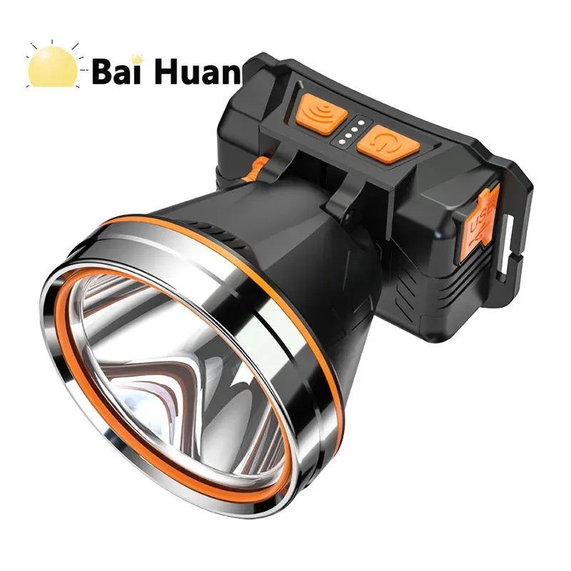 Usb Charging Induction Headlamp Outdoor Miner's Lamp Camping Wild Fishing Strong Light Led Flashlight Luz Frontal Para Cabeza