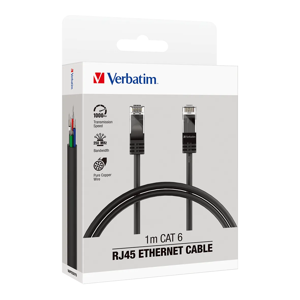 Verbatim Essentials Ethernet CAT 6 Cable 1mt