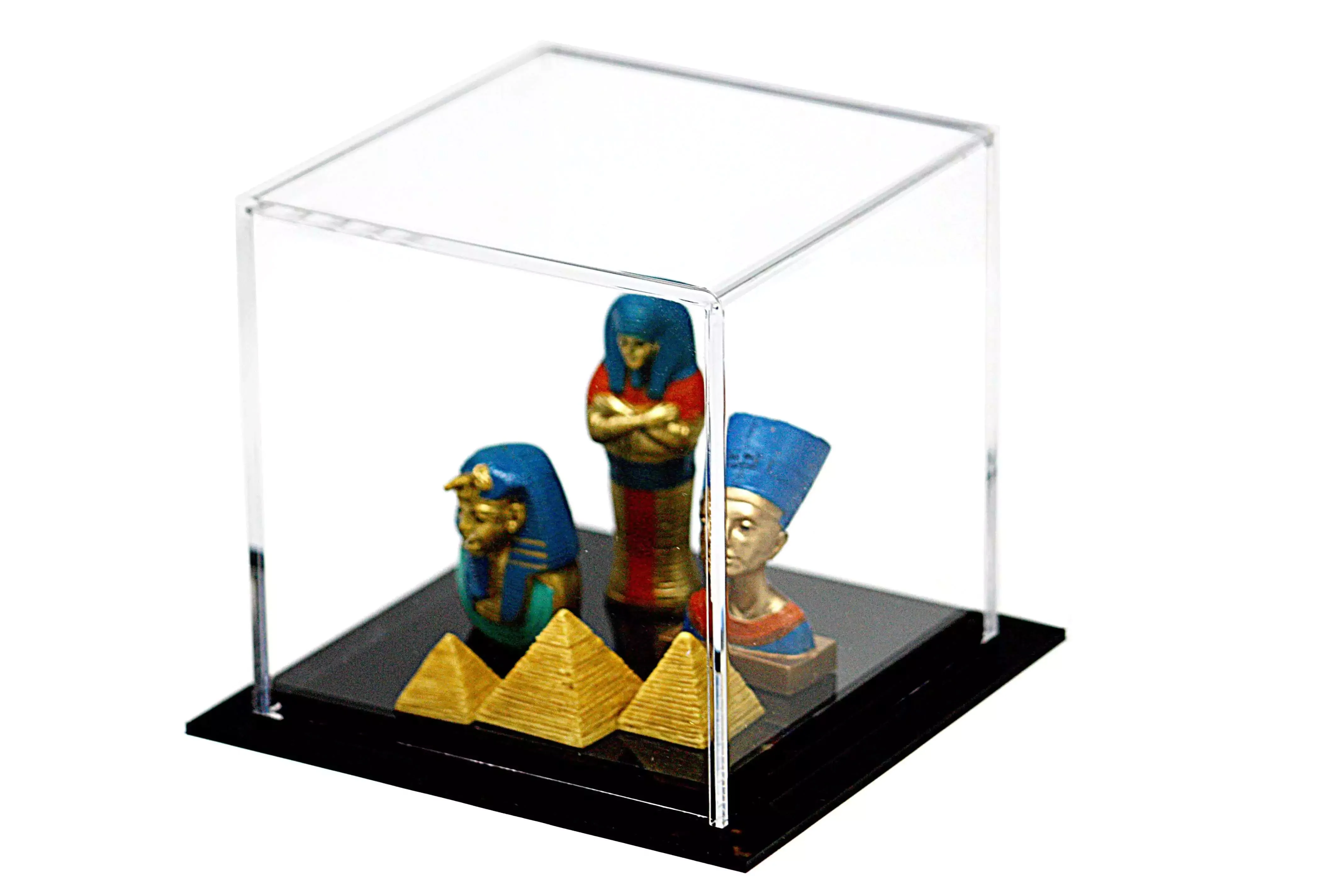 Versatile Acrylic Display Cases with Double Sheet Base with Clear Case